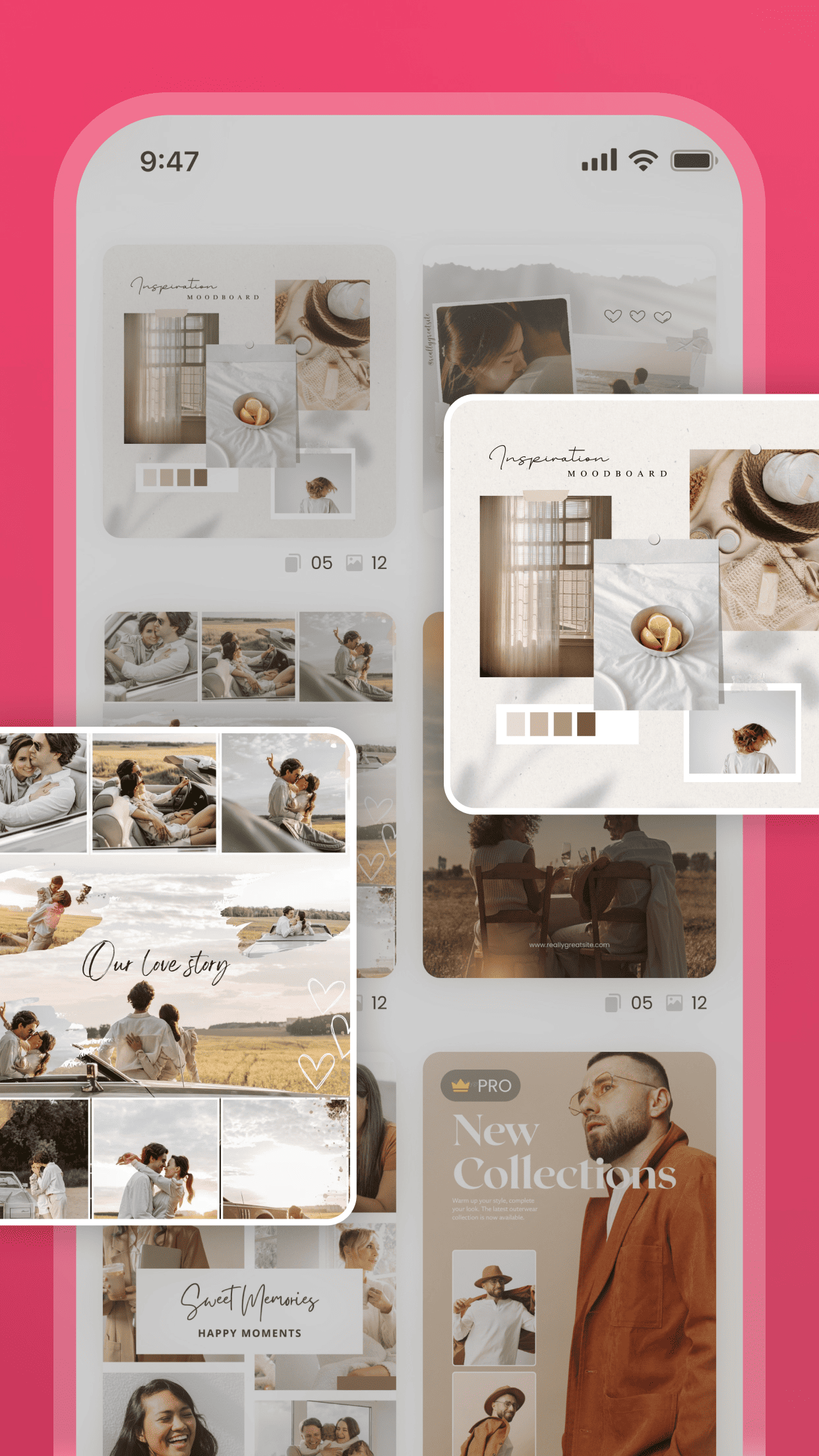 Carousel Post photo and video collage maker with creative frames and layered media